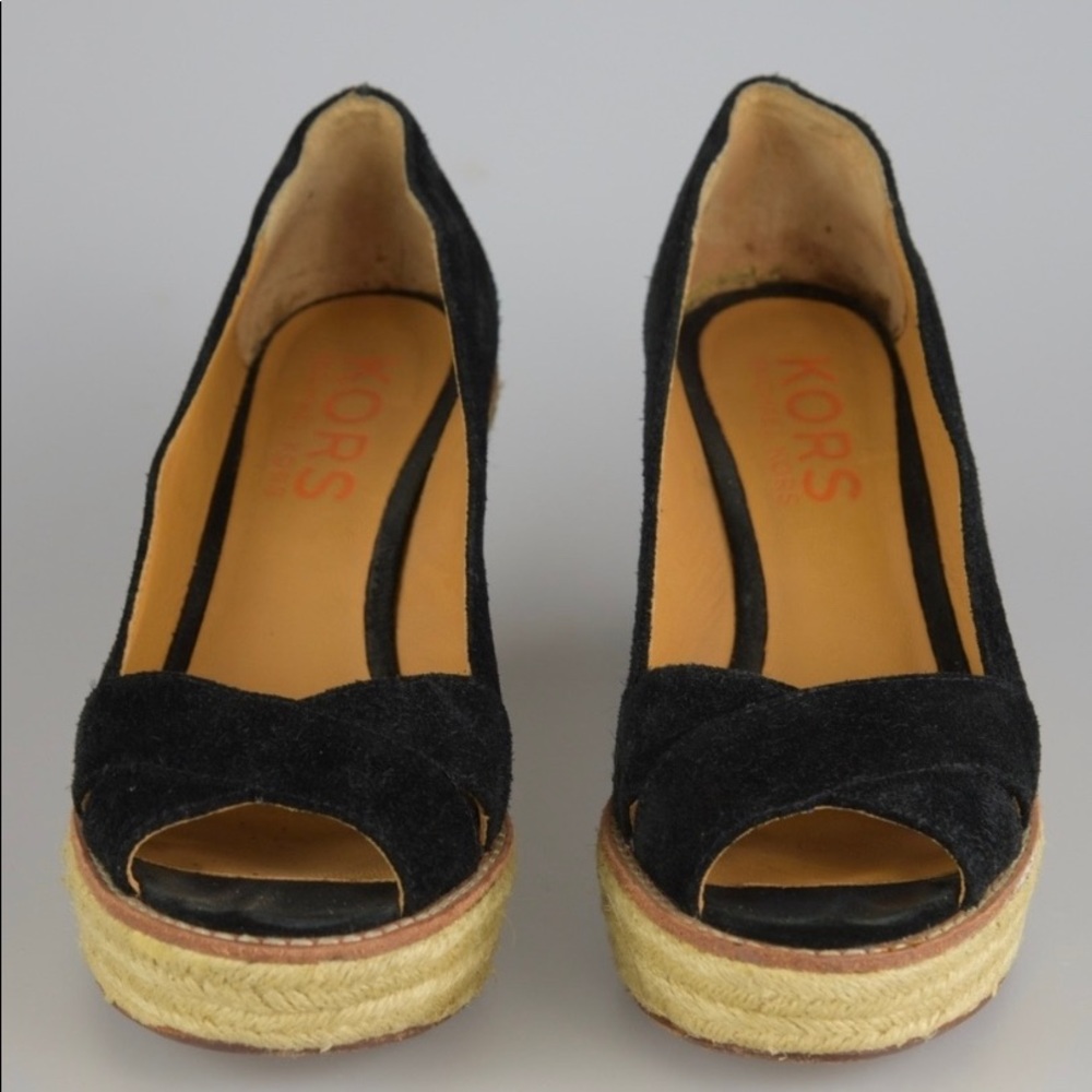 Michael Kors Black Espadrille Peep-toe wedge - Picture 2 of 4